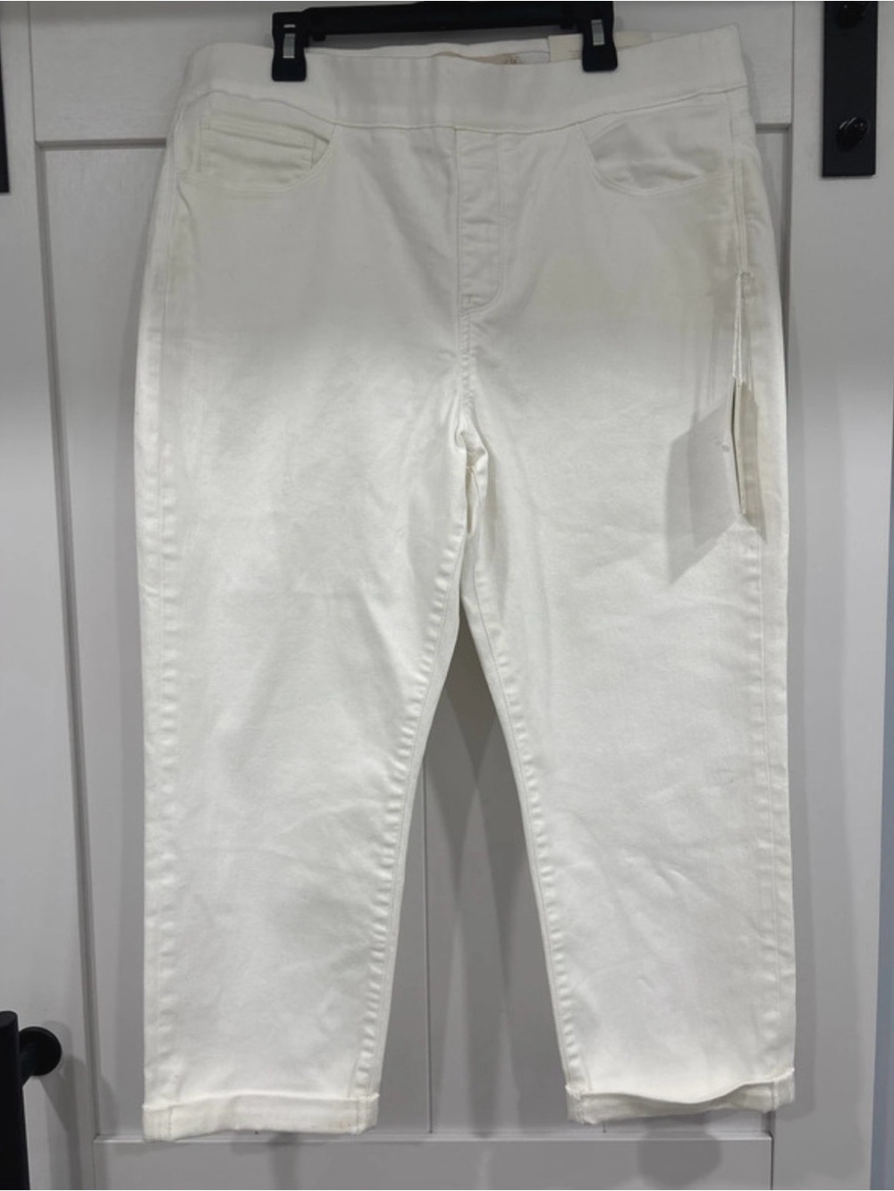 Soft Surroundings White Cropped Jeans